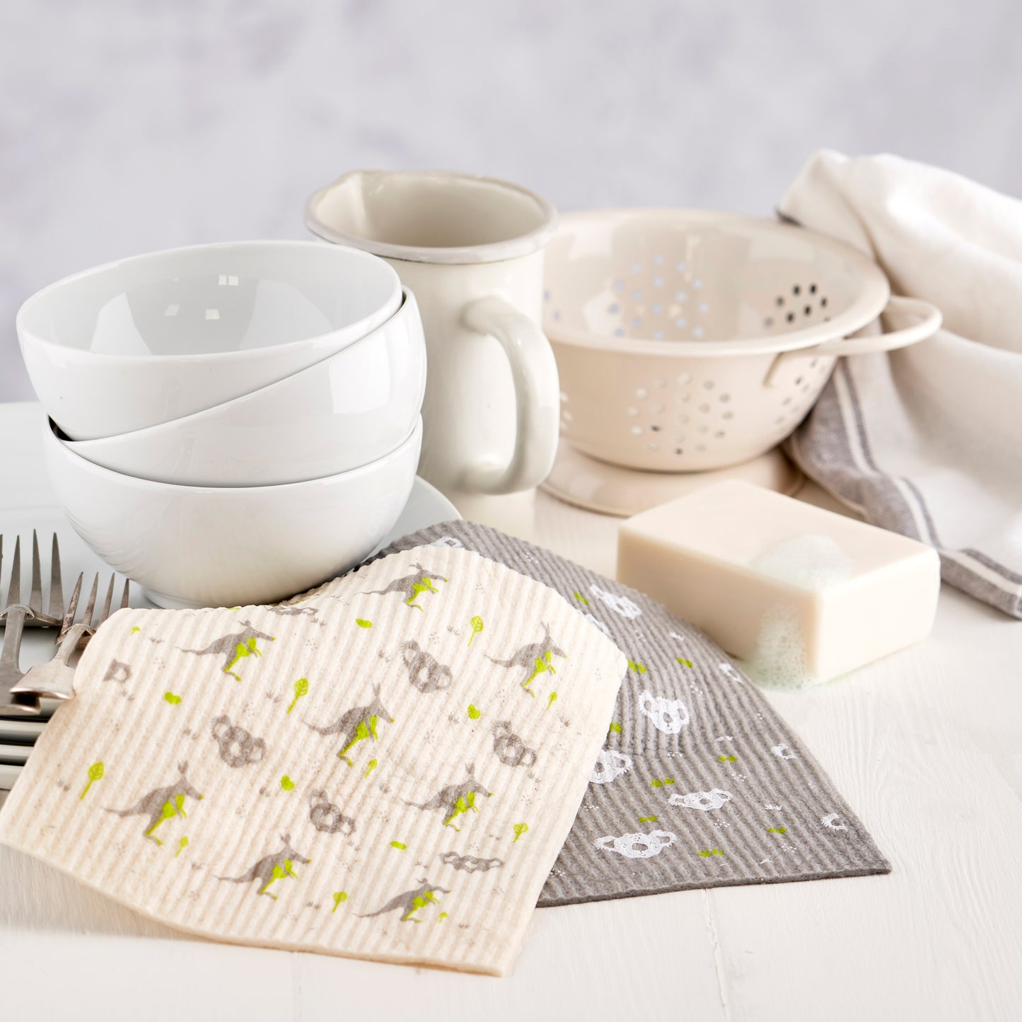 Biodegradable & Compostable Kitchen Sponge Cloths - Koala & Kangaroo