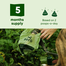 Load image into Gallery viewer, Beco 315 Dog X Large Unscented Poop Bags Rolls with Handles - Green Coco