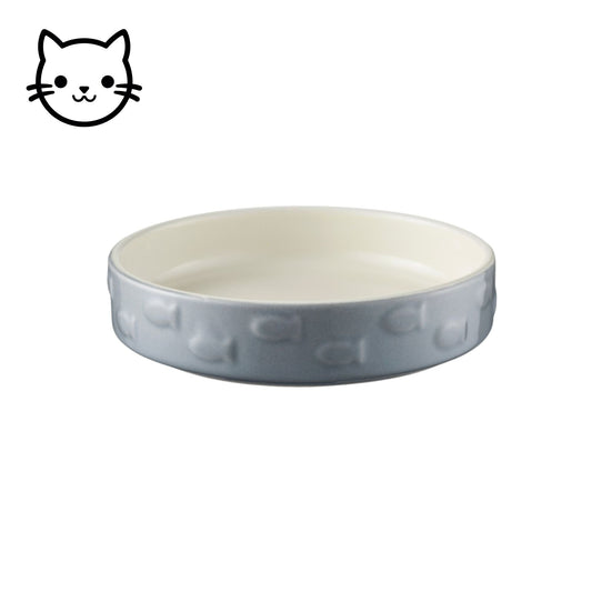 Mason Cash Signature Grey Fish Cat Bowl - 12 cm - Green Coco