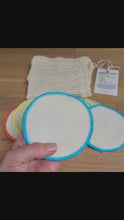 Load and play video in Gallery viewer, Reusable Organic Pads Make-Up Wipes Set with Washing Bag
