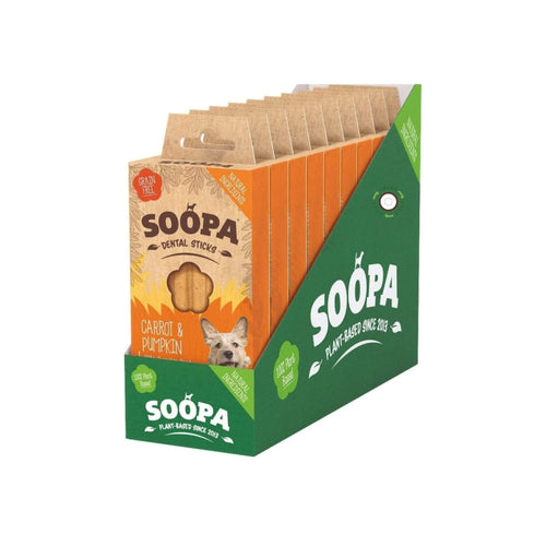 10 X Soopa Dental Sticks - Carrot & Pumpkin - Green Coco