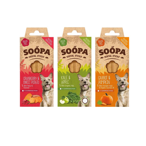 3 X Soopa Dental Sticks - Classic Trio - Green Coco