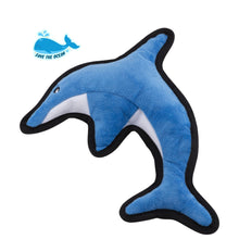 Load image into Gallery viewer, Beco Dog Eco Plush Toy With Squeaker - Recycled Dolphin - Green Coco
