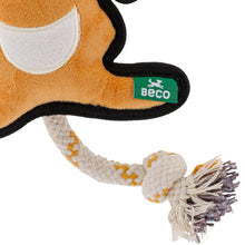 Load image into Gallery viewer, Beco Dog Toy with Squeaker-  Recycled Plastic Kangaroo - Green Coco
