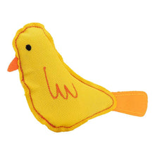 Load image into Gallery viewer, Beco Eco Recycled Cat Toy -  Catnip Stuffed Yellow Canary - Green Coco
