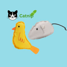 Load image into Gallery viewer, Beco Eco Recycled Cat Toy - Catnip Stuffed Yellow Canary - Green Coco
