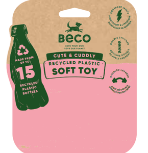 Beco Eco Recycled Dog Soft Toy - Toby The Teddy - Green Coco