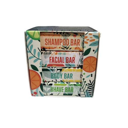 Eco Warrior Face , Hair and Body Travel Mini Bars - Set of 4 x 30 g Bars - Green Coco