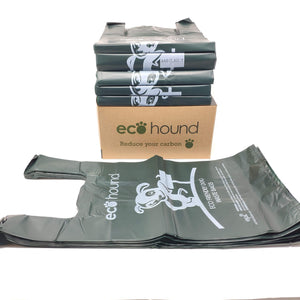 Ecohound 1000 Large Dog Poop Bags with Handles & Hanging Tab - Green Coco