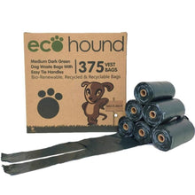 Load image into Gallery viewer, Ecohound 375 Dog Poop Bags with Handles- Medium Bag - Green Coco
