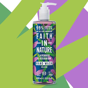 Faith In Nature Lavender & Geranium Hand Wash - 400 ml - Green Coco