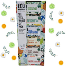 Load image into Gallery viewer, Gift Box - Eco Warrior Face, Hair and Body Total Works Soap Bars - Set of 6 x 100 g - Green Coco
