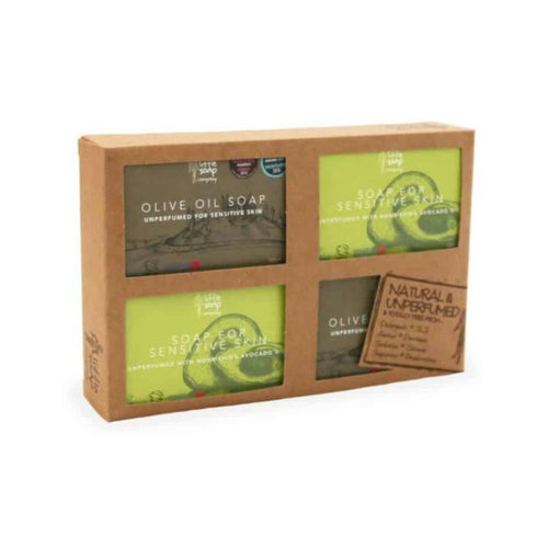 Gift Box - Mediterranean Avocado & Olive Bar Soaps - 4 x 100 g - Green Coco