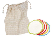 Load image into Gallery viewer, Reusable Organic Make-Up Wipes Set with Washing Bag - Green Coco