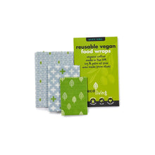 Load image into Gallery viewer, Reusable Plastic Free Food Wraps - Set of 3 - Green Coco