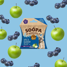 Load image into Gallery viewer, Soopa Healthy Bites - Apple &amp; Blueberry - Green Coco
