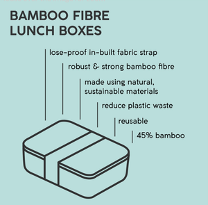 Typhoon Bamboo Lunch Box - Blush Pink - Green Coco