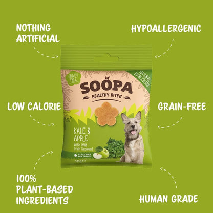 10 X - Soopa Healthy Bites Dog Treats Variety Bundle - Green Coco