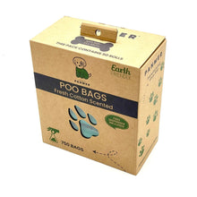 Load image into Gallery viewer, 750 Panmer Earth Friendly Dog Poop Bags On Rolls with Dispenser - Fresh Cotton Scented - Green Coco
