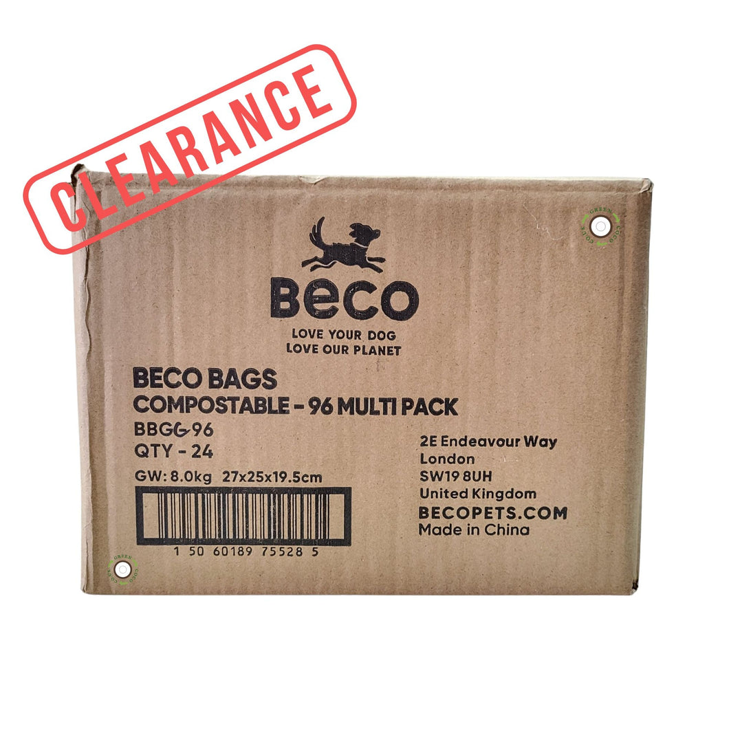 Beco 24 Boxes Mega Deal - Large Biodegradable & Compostable Dog Poop Bags - Green Coco