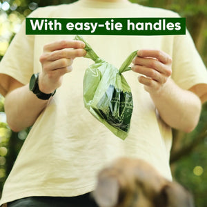 Beco 315 Dog X Large Unscented Poop Bags Rolls with Handles - Green Coco