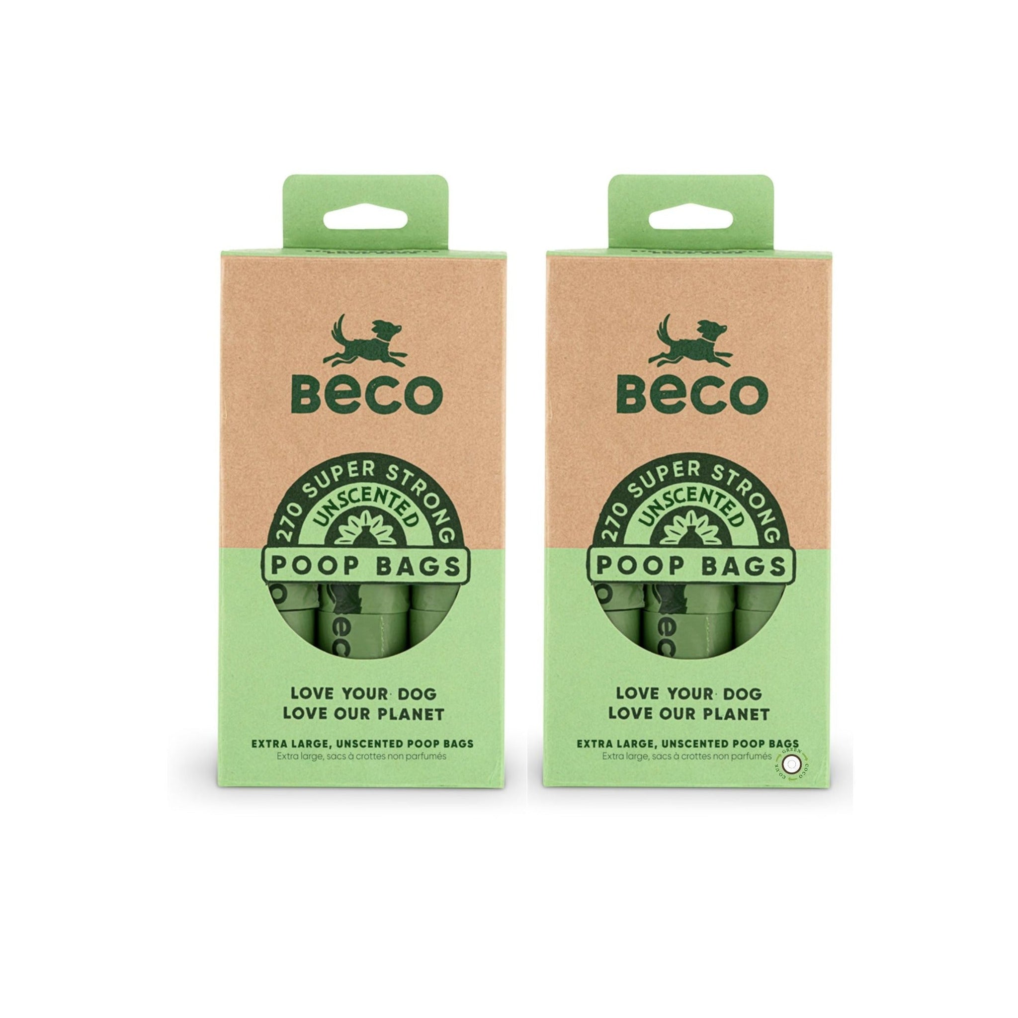 Beco 540 X LARGE Dog Poop Bags Unscented Rolls