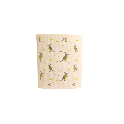 Biodegradable & Compostable Kitchen Sponge Cloths - Kangaroo - Green Coco