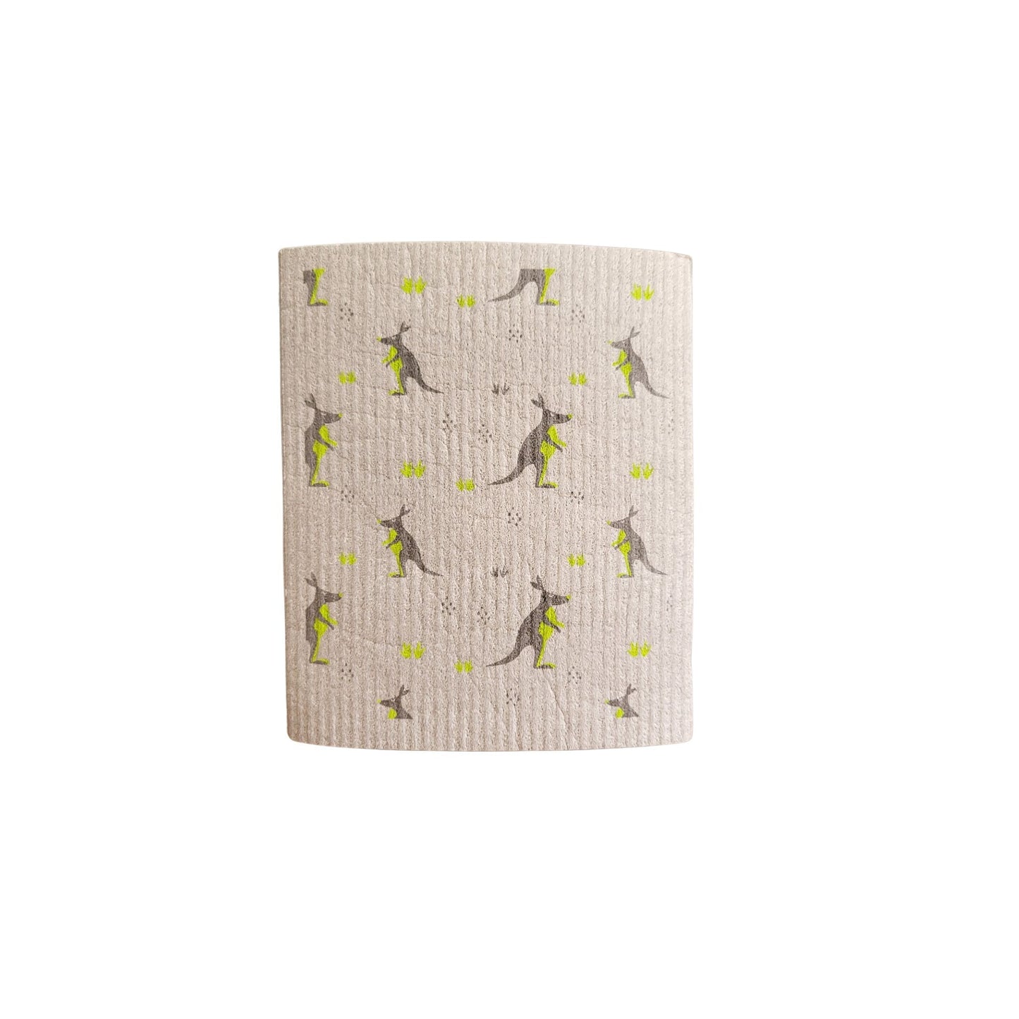 Biodegradable & Compostable Kitchen Sponge Cloths - Kangaroo - Green Coco