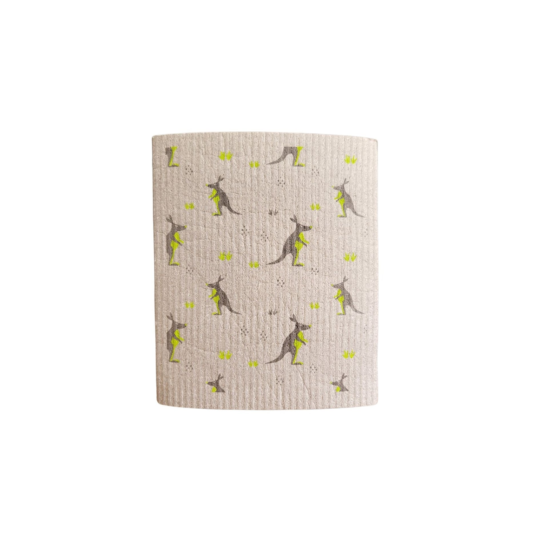 Biodegradable & Compostable Kitchen Sponge Cloths - Kangaroo - Green Coco