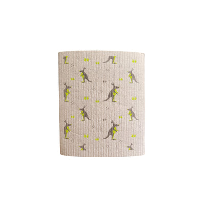 Biodegradable & Compostable Kitchen Sponge Cloths - Kangaroo - Green Coco