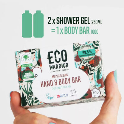 Eco Warrior Hand & Body Soap Bar - 100 g - Green Coco