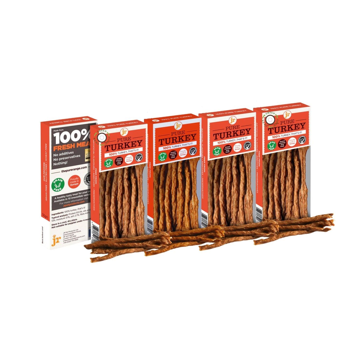 Jr Pet Products 100% Turkey Meat Sticks Dog Hypoallergenic Treats - Green Coco