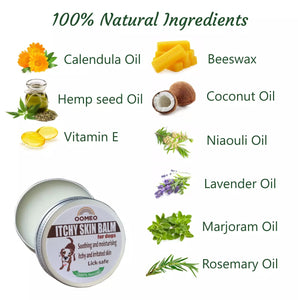 Oomeo 100% Natural Dog Itchy Skin Balm - 30 ml Pot - Green Coco