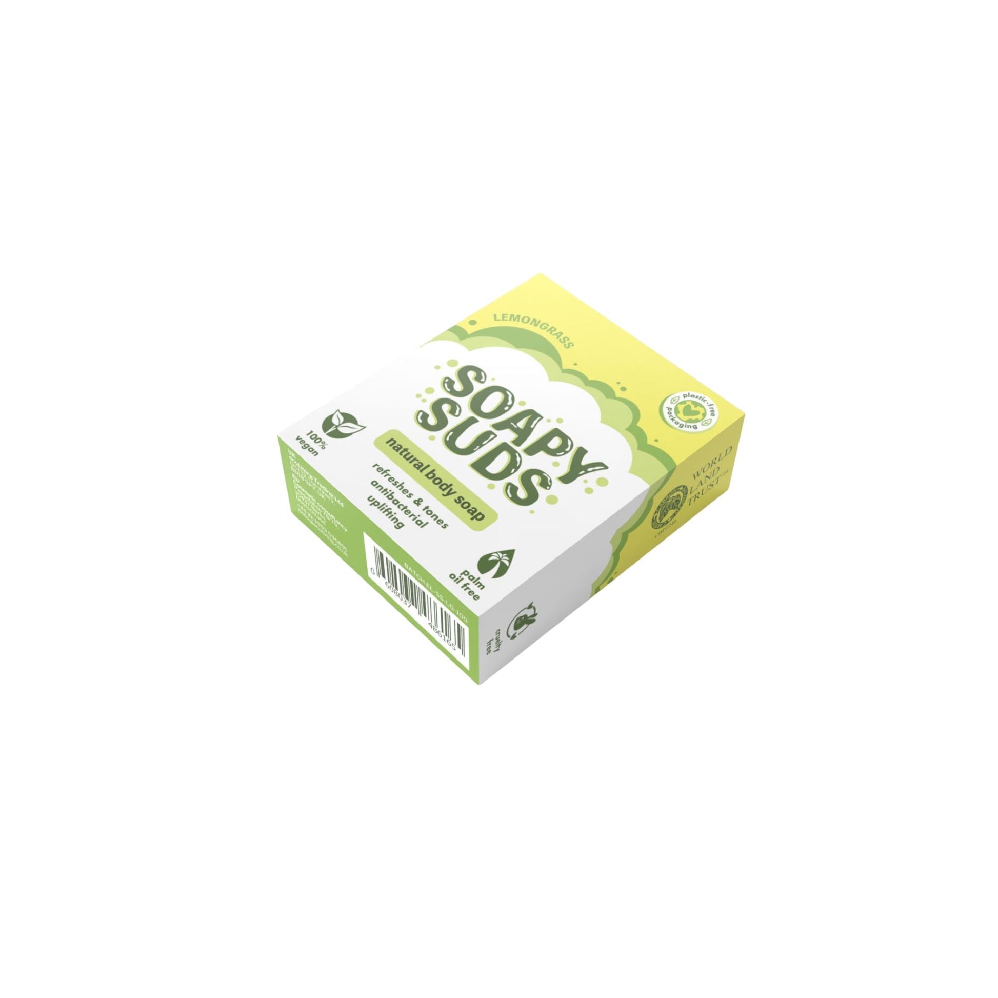 Organic Lemongrass Natural Anti - Bacterial Body & Face Soap Bar - 100 g - Green Coco