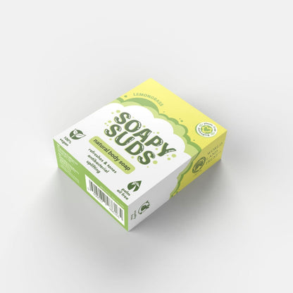 Organic Lemongrass Natural Anti - Bacterial Body & Face Soap Bar - 100 g - Green Coco