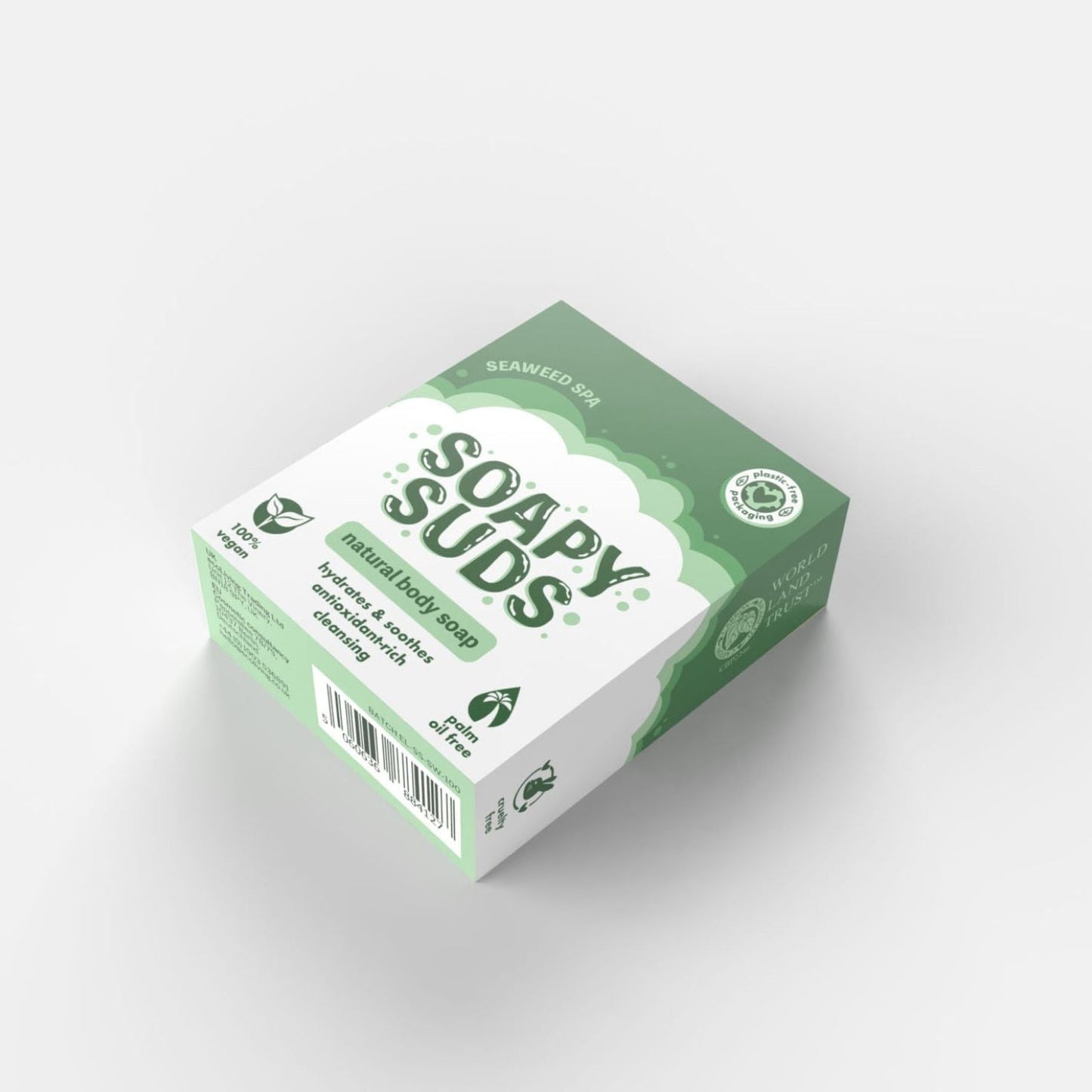 Organic Seaweed Natural Antioxidant Body & Face Soap Bar - 100 g - Green Coco
