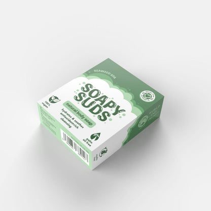 Organic Seaweed Natural Antioxidant Body & Face Soap Bar - 100 g - Green Coco