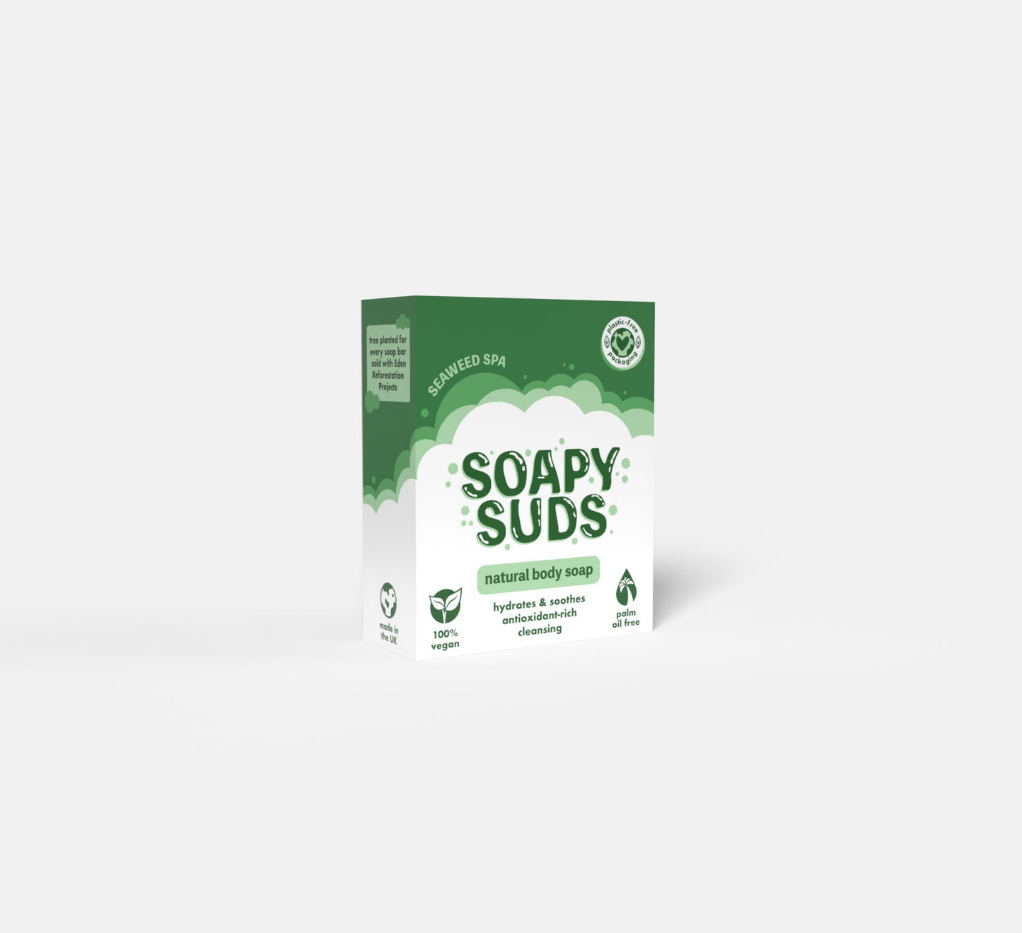 Organic Seaweed Natural Antioxidant Body & Face Soap Bar - 100 g - Green Coco