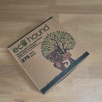 375 Ecohound Dog Poop Bags with Handles- Medium Bag