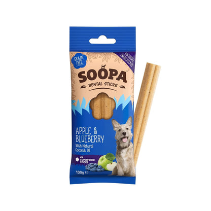 Soopa Dental Sticks - Apple & Blueberry - Green Coco