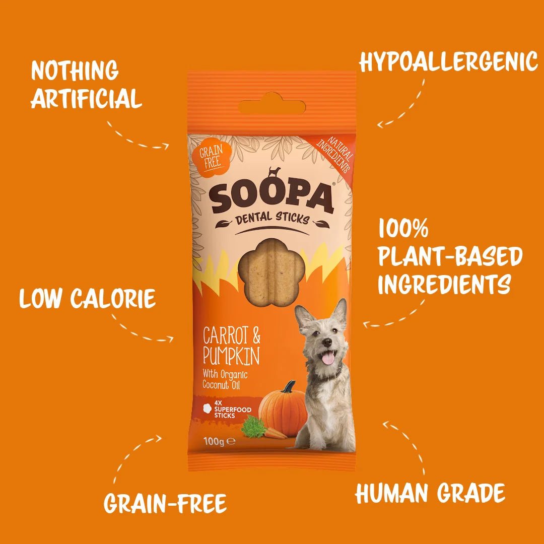 Soopa Dental Sticks - Carrot & Pumpkin - Green Coco