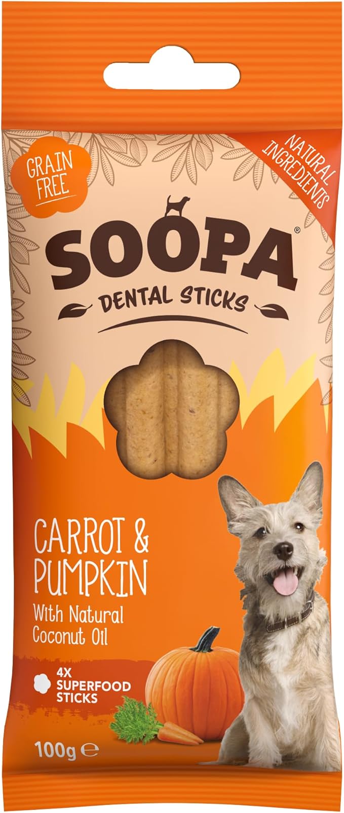 Soopa Dental Sticks - Carrot & Pumpkin - Green Coco