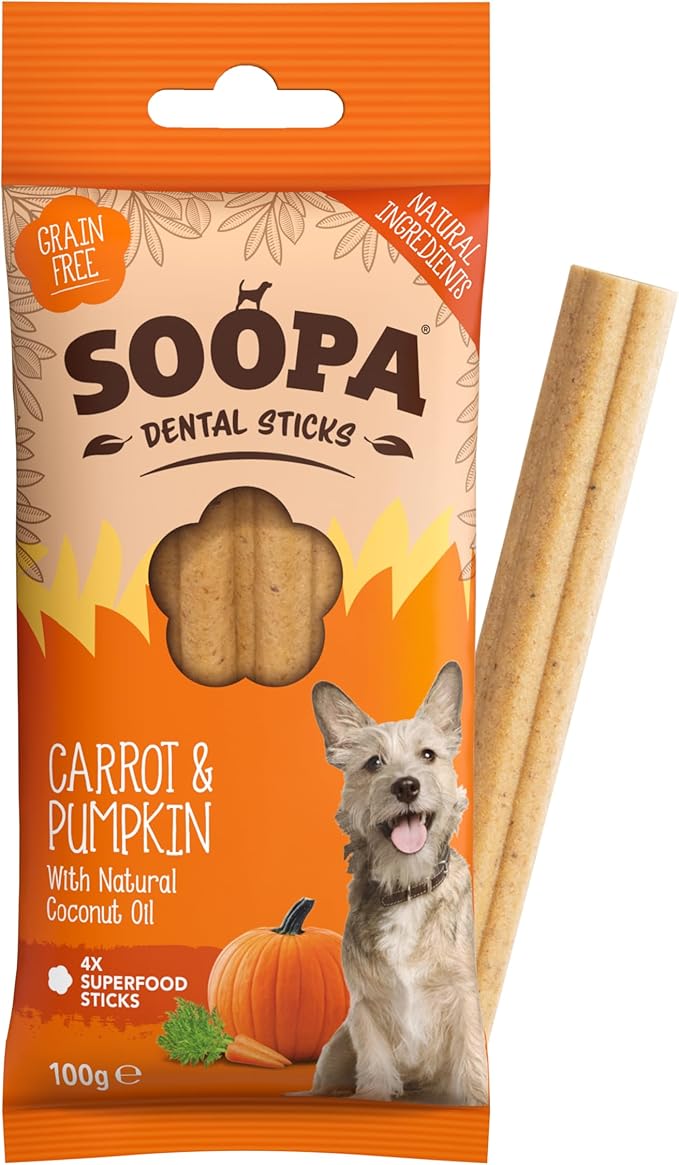 Soopa Dental Sticks - Carrot & Pumpkin - Green Coco