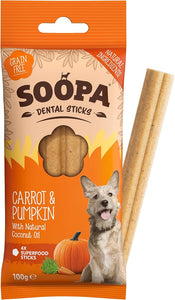 Soopa Dental Sticks - Carrot & Pumpkin - Green Coco