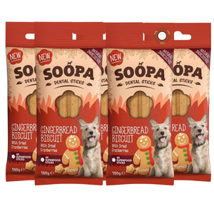 Soopa Dental Sticks - Gingerbread Biscuit - Green Coco