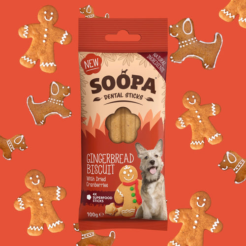 Soopa Dental Sticks - Gingerbread Biscuit - Green Coco