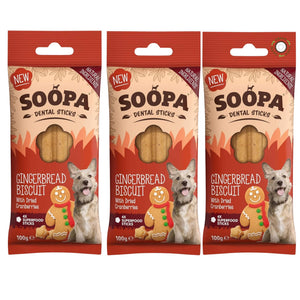 Soopa Dental Sticks - Gingerbread Biscuit - Green Coco