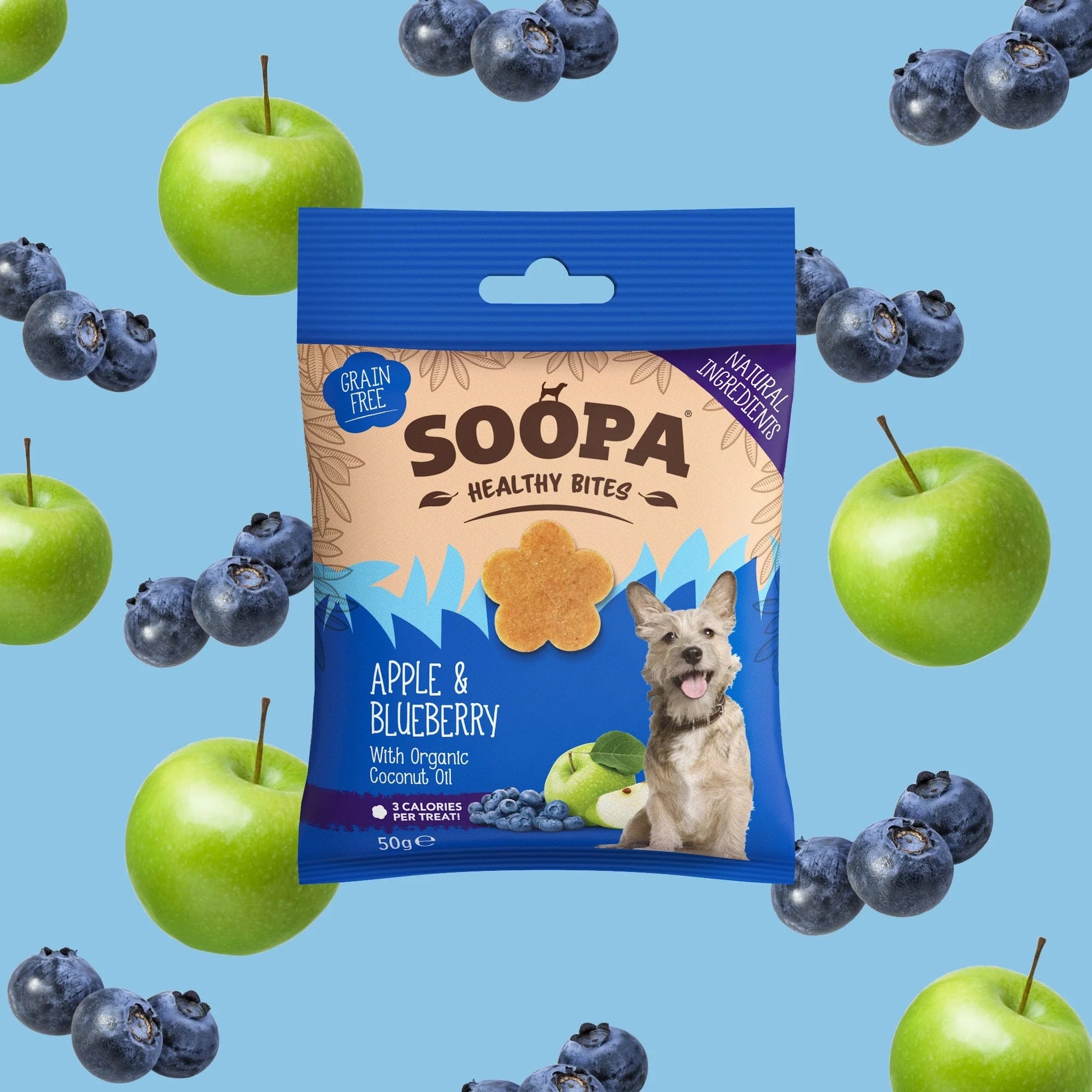 Soopa Healthy Bites - Apple & Blueberry - Green Coco