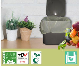 100 % Compostable Caddy Liners - 7 Litre - Green Coco