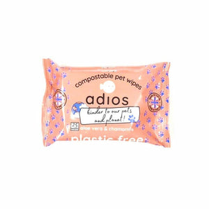 Adios Biodegradable &  Compostable Pet Wipes - Green Coco